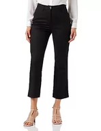 Spodnie damskie - Love Moschino Damskie spodnie w kolorze midi-Flare, czarny, 46 - miniaturka - grafika 1