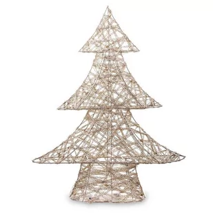 Złota, metalowa Ozdoba Choinka Led - Ozdoby bożonarodzeniowe - miniaturka - grafika 1