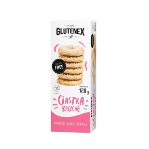 GLUTENEX Ciastka kruche Bezglutenowe 120 g - Zdrowa żywność - miniaturka - grafika 1