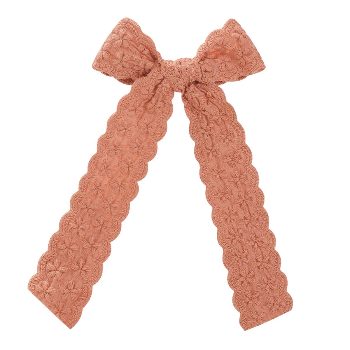 Spinka do Włosów Czerwona Długa Wsuwka z Kokardą Bawełniana Lekka i Wygodna