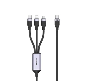 Unitek 3w1 C14101AGY01 1,5m Czarny - Kable USB - miniaturka - grafika 1
