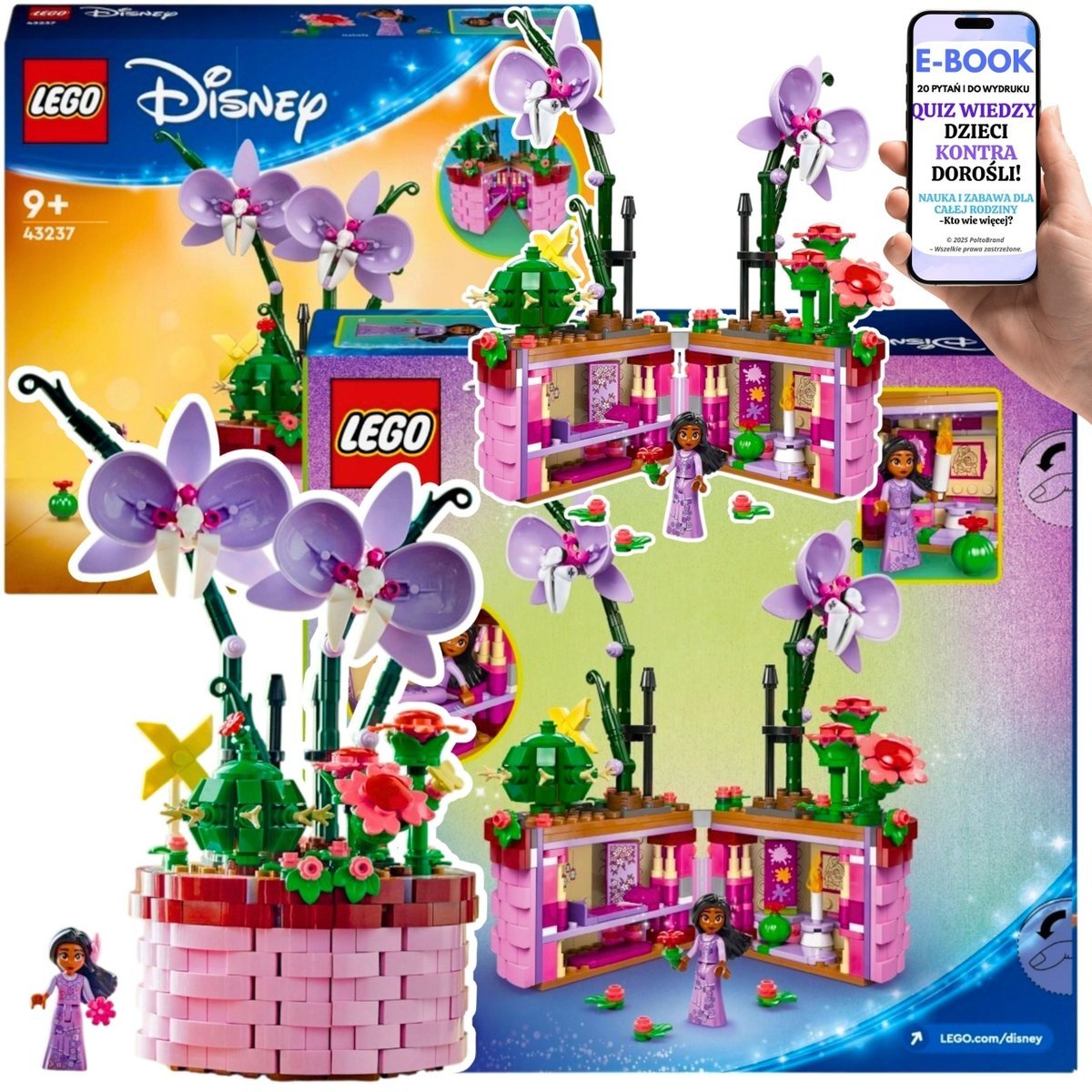 LEGO PREZENT NA DZIEŃ DZIECKA LEGO DISNEY – Doniczka Isabeli z kwiatami i sekretnym pokojem Klocki dla Dziewczynki Dziecka Córki + EBOOK-2