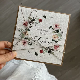 Ręcznie robiona kartka okolicznościowa w dniu ślubu - Kartki okolicznościowe i zaproszenia - miniaturka - grafika 1