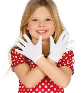 Guirca Białe Dziecięce Rękawiczki 17cm - Stroje karnawałowe - miniaturka - grafika 1