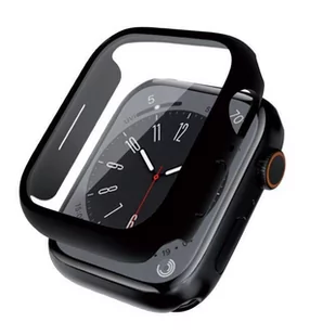 Szkło ochronne Crong Hybrid Watch Case - Etui ze szkłem Apple Watch 45mm (Black) - Akcesoria do smartwatchy - miniaturka - grafika 1