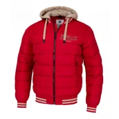 Odzież taktyczna i umundurowanie - Kurtka męska przejściowa z kapturem Pit Bull Hidden '24 - Czerwona - miniaturka - grafika 1