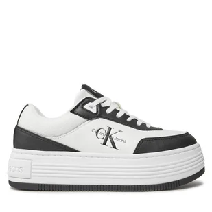 Sneakersy Calvin Klein Jeans Bold Flatf Low Lace Mix Ml Fad YW0YW01316 Czarny - Sneakersy damskie - miniaturka - grafika 1