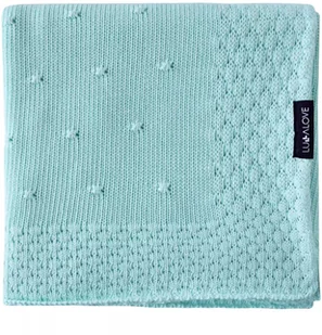 Bambusowy koc - popcorn mięta 80x100 cm Lullalove - Koce i narzuty dla dzieci - miniaturka - grafika 1