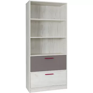 Regał Szeroki R07 Rest Maridex Popiel, Dąb Craft Biały Kolor 03 - Regały - miniaturka - grafika 1