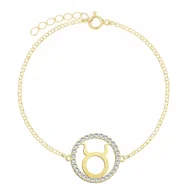 Bransoletki - Pozłacana Bransoletka Znak Zodiaku BYK DEDYKACJA - miniaturka - grafika 1