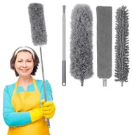 Miotły, szufle, mopy - Zestaw 4 elementy szczotka do sprzątania kurzu teleskopowa rączka - miniaturka - grafika 1