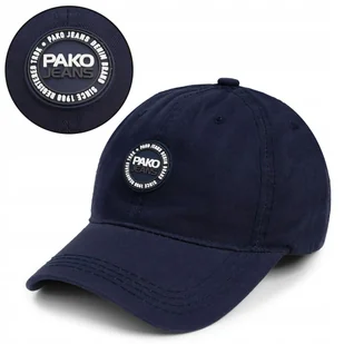 CZAPKA z Daszkiem Męska Bejsbolówka Bawełniana Modna GRANATOWA Pako Jeans - Czapki i chusty sportowe męskie - miniaturka - grafika 1