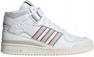Sneakersy męskie - Buty sportowe adidas Forum Mid r.43 1/3 Wysokie Skórzane Białe Sneakersy - miniaturka - grafika 1