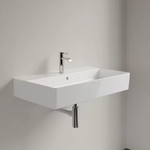 Villeroy & Boch Memento 2.0 Umywalka wisząca 80x47 cm z otworem na baterię z przelewem z powłoką CeramicPlus weiss alpin 4A228GR1 - Umywalki - miniaturka - grafika 1
