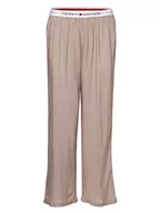 Spodnie damskie - Tommy Hilfiger - Damskie spodnie od piżamy, beżowy|czerwony - miniaturka - grafika 1