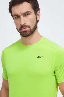 Koszulki męskie - Reebok t-shirt treningowy Activchill kolor zielony gładki - grafika 1