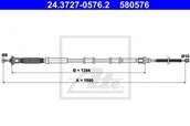 Linki hamulca postojowego - Cięgło, hamulec postojowy ATE 24.3727-0576.2 - miniaturka - grafika 1