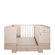 Szafy i szafki dla dzieci - Rosnące łóżeczko 80x120 z materacem Drewno Bukowe - miniaturka - grafika 1