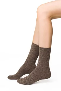 Skarpety 044-003 Melanż Beż Melanż Beżowy (Rozmiar 35/37) - Skarpetki damskie - miniaturka - grafika 3