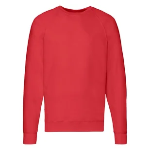Bluza męska Lightweight Raglan Sweat Fruit of the Loom - Czerwony S - Bluzy męskie - miniaturka - grafika 1