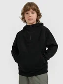 Bluzy dla chłopców - 4F Polar regular z kapturem chłopięcy - czarny 122 (6-7 lat) - miniaturka - grafika 1