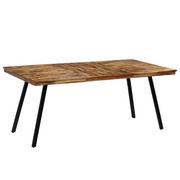 Stoły - vidaXL Stół do jadalni, odzyskane drewno tekowe i stal, 180x90x76 cm - miniaturka - grafika 1