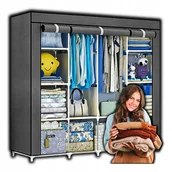 Szafy - SZAFA MATERIAŁOWA DUŻA SZAFA TEKSTYLNA TURYSTYCZNA składana organizer XXL - miniaturka - grafika 1