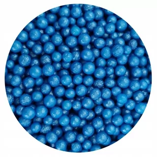 POSYPKA PEREŁKI CUKROWE niebieskie perłowe 4mm 25g - Dodatki do ciast w proszku - miniaturka - grafika 1