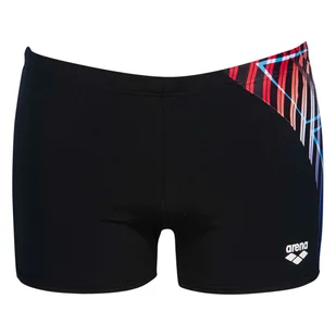 Męskie Bokserki kąpielowe ARENA M OPTICAL WAVES SHORT 002873/500 – Czarny - Kąpielówki męskie - miniaturka - grafika 1