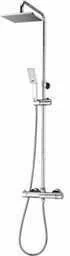 Omnires Y Zestaw prysznicowy termostatyczny ścienny z deszczownicą chrom SYSY11/N/6CR - Zestawy prysznicowe - miniaturka - grafika 2