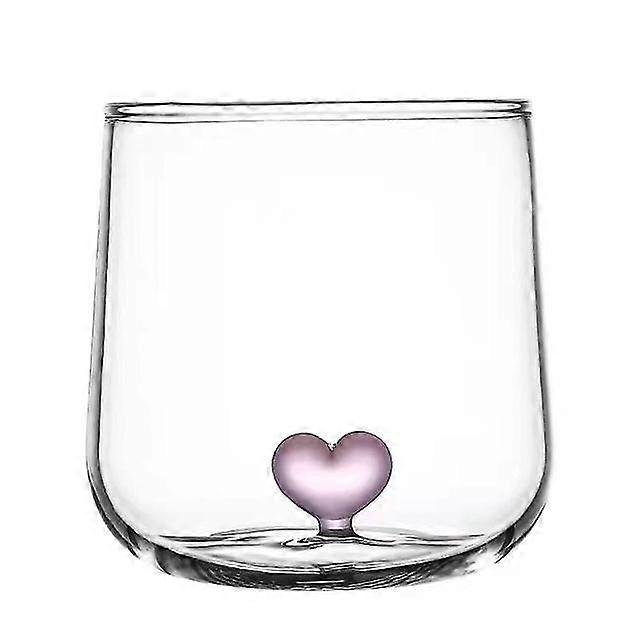 Nordic Ins Style Home Decoration Para Love Heart Cup Woda Herbata Mleko Kawa Filiżanka Przezroczysty kreatywny prosty szklany kubek Różowe serce