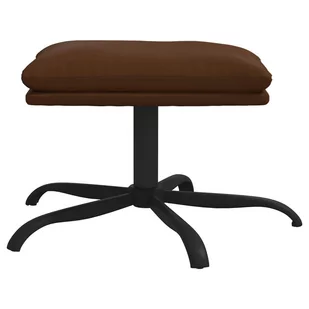 Lumarko Podnóżek, brązowy, 45x29,5x39 cm, lśniąca sztuczna skóra - Pufy i podnóżki - miniaturka - grafika 4