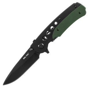 Nóż składany Mil-Tec One-Hand Black Olive - Noże - miniaturka - grafika 1