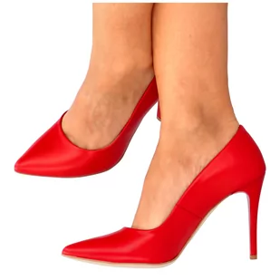 Eleganckie szpilki - TYMOTEO P1007 CZERWONE - Czółenka - miniaturka - grafika 2