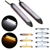 Lampy przednie - Elastyczne Światła Drl Flex 23Cm Led Dzienne + Dynamiczne Kierunki + Wow Motoledy - miniaturka - grafika 1