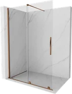 Ścianki i drzwi prysznicowe - Mexen Velar drzwi prysznicowe rozsuwane Walk-in 140 cm, transparent, różowe złoto - 871-140-000-03-60 - miniaturka - grafika 1