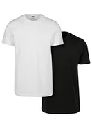 Koszulki męskie - Urban Classics Męski T-shirt Basic Tee 2-pak, czarny/biały, 3XL - miniaturka - grafika 1
