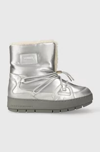 Tommy Hilfiger śniegowce TOMMY ESSENTIAL SILVER SNOWBOOT kolor srebrny FW0FW07506 - Śniegowce damskie - miniaturka - grafika 1
