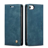 Etui i futerały do telefonów - QLTYPRI Etui do iPhone SE 2022 5G / iPhone SE 2020 / iPhone 8 / iPhone 7, cienkie etui na telefon komórkowy z przegródką na karty, przegródką na pieniądze, ze stojakiem na karty, etui skórzane z - miniaturka - grafika 1