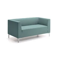 Inne meble biurowe - Sofa 2-osobowa CASUAL, tkanina CURA, turkusowy - miniaturka - grafika 1