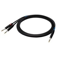 Kable - Kabel SSQ JSJM1 Jack stereo 6.3 mm - 2 x Jack 6.3 mm 1 m - miniaturka - grafika 1