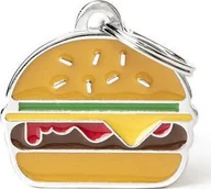 Odblaski i adresówki - Zawieszka Adresówka Identyfikator z grawerem dla psa i kota burger - miniaturka - grafika 1