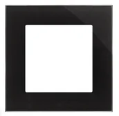 Klawisze i ramki - Kontakt Simon Ramka pojedyncza Nature Simon 55 - szkło classic czarne - miniaturka - grafika 1