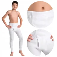 Moda i Uroda OUTLET - BIAŁE KALESONY DZIECIĘCE CHŁOPIĘCE Na Zimę Polski Produkt SZATA r. 158 - miniaturka - grafika 1