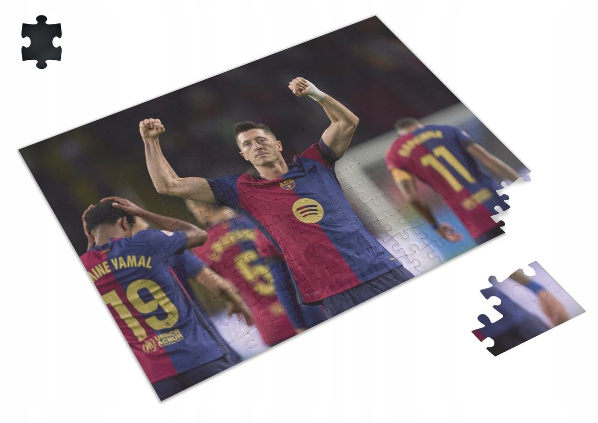 Puzzle Lamine Yamal Lewandowski BARCELONA A3 252 el z Nadrukiem + IMIĘ 4