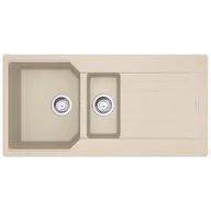 Zlewozmywaki - Franke Urban UBG 651-100 GSC Zlewozmywak granitowy półtorakomorowy 100x50 cm beżowy 114.0687.304 - miniaturka - grafika 1