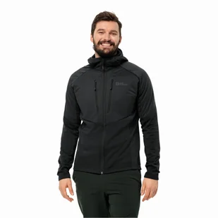Męska kurtka polarowa Jack Wolfskin ALPGRAT PRO INS FZ M black - S - Kurtki męskie - miniaturka - grafika 1