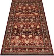 Dywany - Dywan wełniany KASHQAI 4365 300 Kwiaty, ramka bordo / beż czerwony 160x240 cm - miniaturka - grafika 1