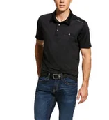 Koszulki jeździeckie - ARIAT Koszulka męska NORCO POLO SS20 - black - miniaturka - grafika 1