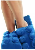 Kapcie damskie - Pluszowe Kapcie Buty Klocki Lego Śmieszne Wsuwane Kolor Niebieski Blue - miniaturka - grafika 1